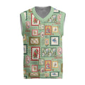 Aussie Birds Christmas La La Land Christmas Knitted V-Neck Vest Green Vintage Stamp Edition - Aussie Hoodie