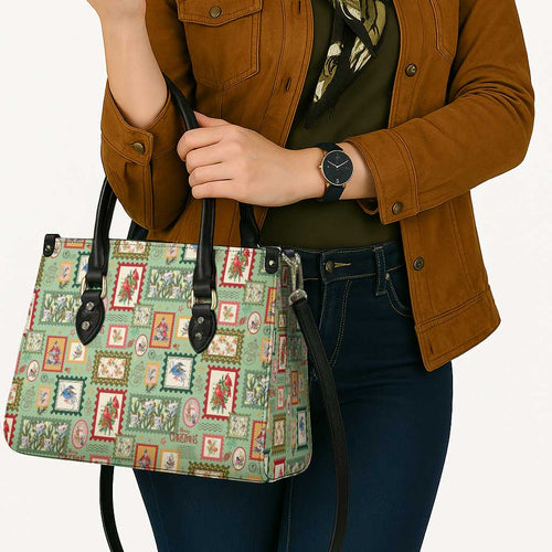 Aussie Birds Christmas La La Land Leather Bag Green Vintage Stamp Edition - Aussie Hoodie