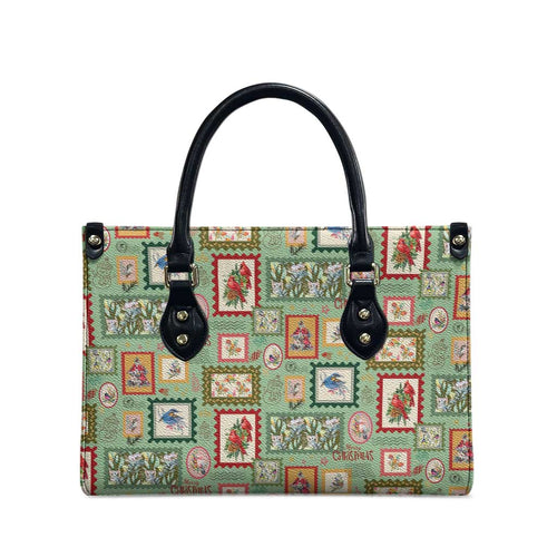 Aussie Birds Christmas La La Land Leather Bag Green Vintage Stamp Edition - Aussie Hoodie