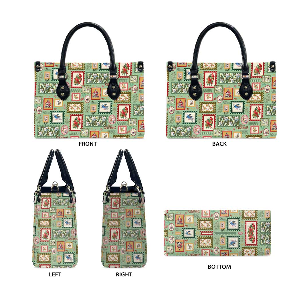 Aussie Birds Christmas La La Land Leather Bag Green Vintage Stamp Edition - Aussie Hoodie