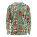 Aussie Birds Christmas La La Land Long Sleeve Shirt Green Vintage Stamp Edition - Aussie Hoodie