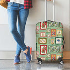 Aussie Birds Christmas La La Land Luggage Cover Green Vintage Stamp Edition - Aussie Hoodie