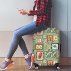 Aussie Birds Christmas La La Land Luggage Cover Green Vintage Stamp Edition - Aussie Hoodie