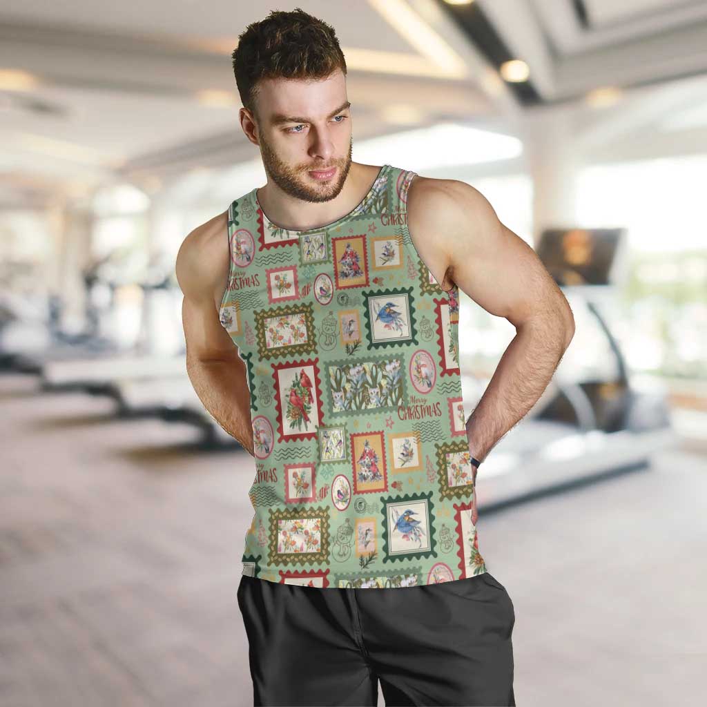 Aussie Birds Christmas La La Land Men Tank Top Green Vintage Stamp Edition - Aussie Hoodie