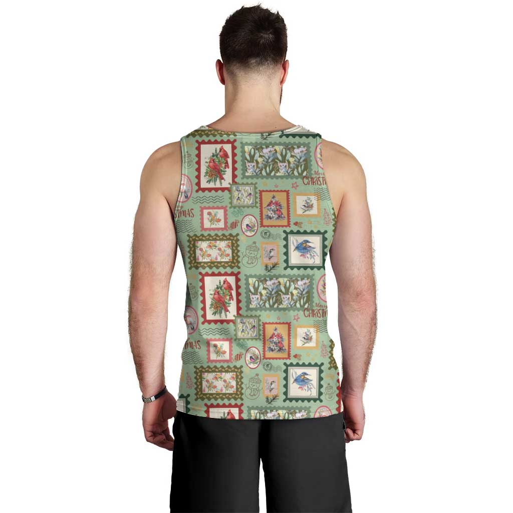 Aussie Birds Christmas La La Land Men Tank Top Green Vintage Stamp Edition - Aussie Hoodie