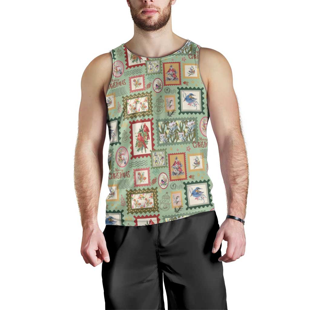 Aussie Birds Christmas La La Land Men Tank Top Green Vintage Stamp Edition - Aussie Hoodie
