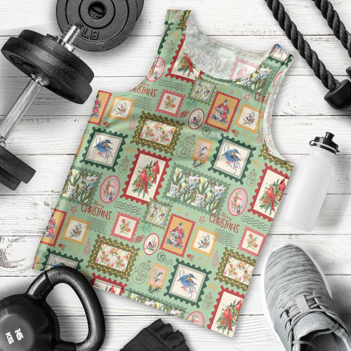 Aussie Birds Christmas La La Land Men Tank Top Green Vintage Stamp Edition - Aussie Hoodie