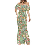 Aussie Birds Christmas La La Land Mermaid Dress Green Vintage Stamp Edition - Aussie Hoodie