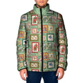 Aussie Birds Christmas La La Land Padded Jacket Green Vintage Stamp Edition - Aussie Hoodie