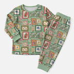 Aussie Birds Christmas La La Land Christmas Pajama Set Green Vintage Stamp Edition - Aussie Hoodie