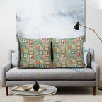 Aussie Birds Christmas La La Land Pillow Cover Green Vintage Stamp Edition - Aussie Hoodie
