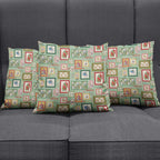 Aussie Birds Christmas La La Land Pillow Cover Green Vintage Stamp Edition - Aussie Hoodie