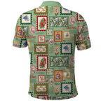 Aussie Birds Christmas La La Land Polo Shirt Green Vintage Stamp Edition - Aussie Hoodie