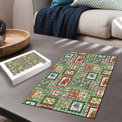Aussie Birds Christmas La La Land Puzzle Green Vintage Stamp Edition - Aussie Hoodie