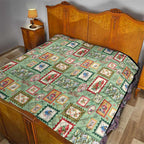 Aussie Birds Christmas La La Land Quilt Green Vintage Stamp Edition - Aussie Hoodie