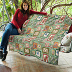 Aussie Birds Christmas La La Land Quilt Green Vintage Stamp Edition - Aussie Hoodie