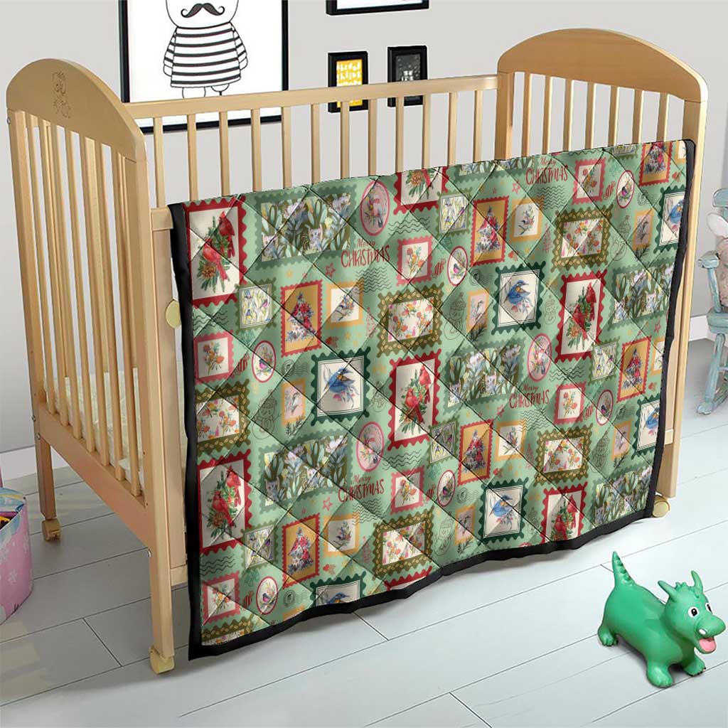 Aussie Birds Christmas La La Land Quilt Green Vintage Stamp Edition - Aussie Hoodie