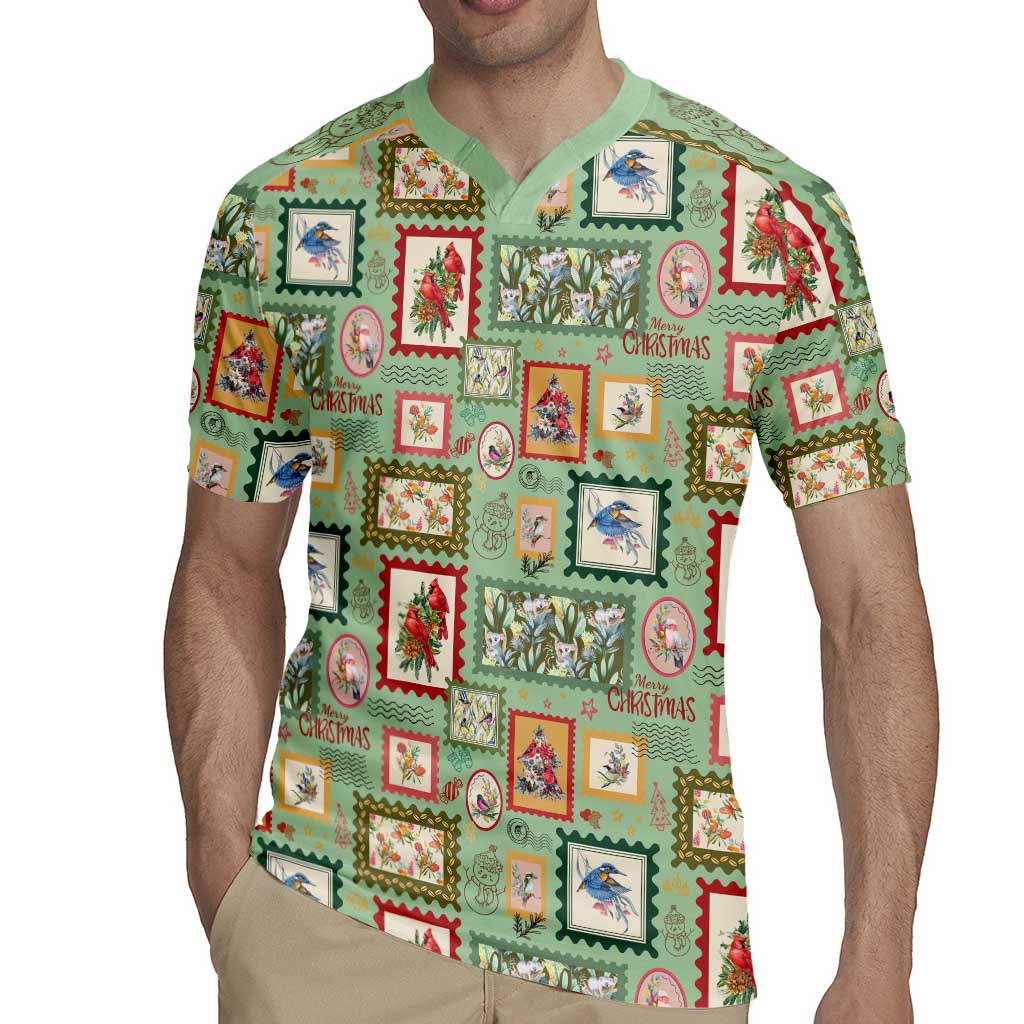 Aussie Birds Christmas La La Land Rugby Jersey Green Vintage Stamp Edition - Aussie Hoodie