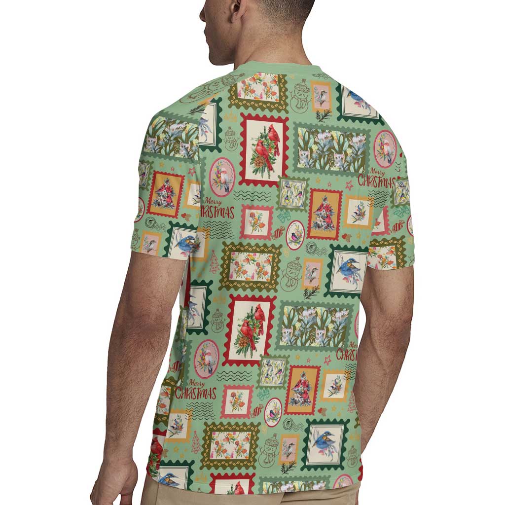 Aussie Birds Christmas La La Land Rugby Jersey Green Vintage Stamp Edition - Aussie Hoodie