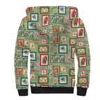 Aussie Birds Christmas La La Land Sherpa Hoodie Green Vintage Stamp Edition - Aussie Hoodie