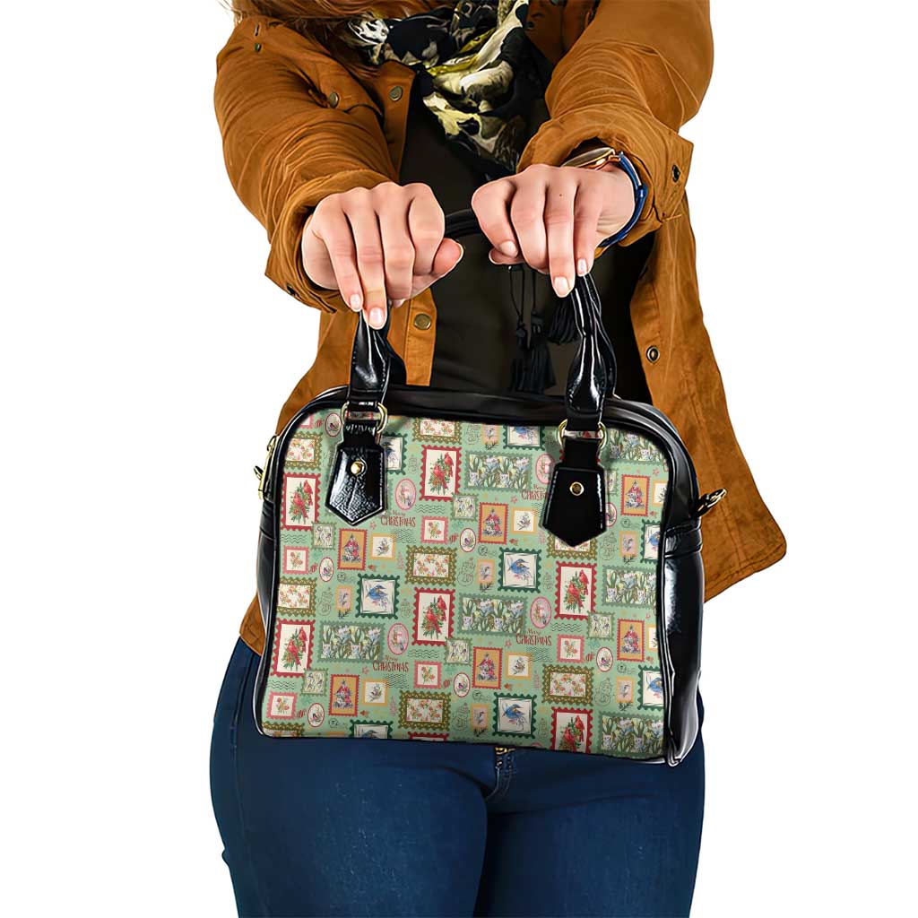 Aussie Birds Christmas La La Land Shoulder Handbag Green Vintage Stamp Edition - Aussie Hoodie