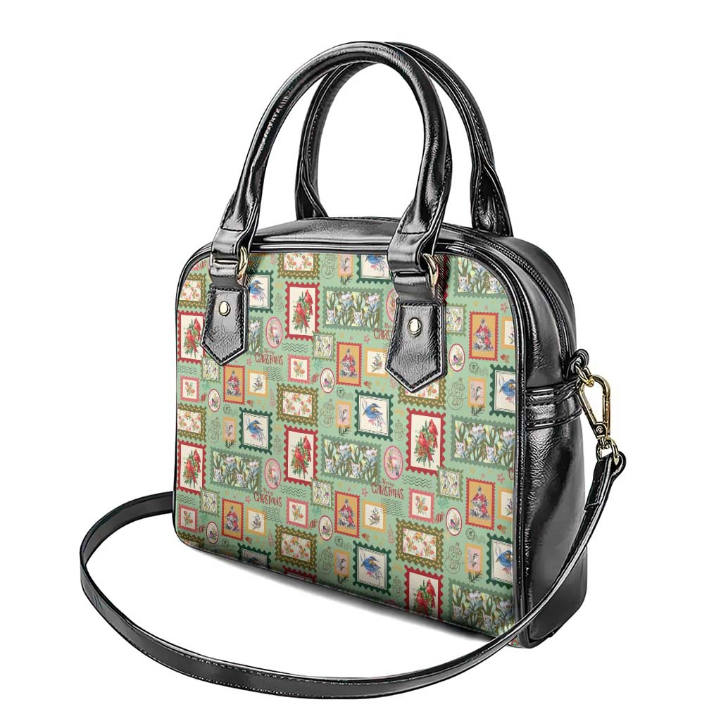 Aussie Birds Christmas La La Land Shoulder Handbag Green Vintage Stamp Edition - Aussie Hoodie