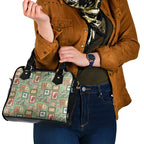 Aussie Birds Christmas La La Land Shoulder Handbag Green Vintage Stamp Edition - Aussie Hoodie