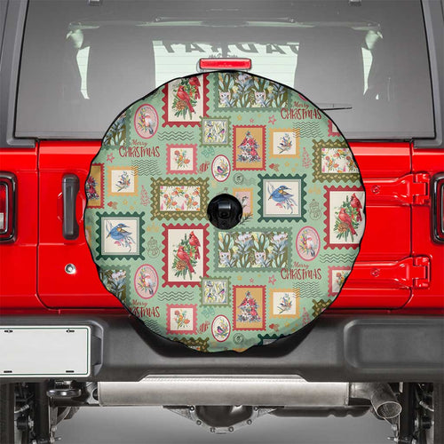Aussie Birds Christmas La La Land Spare Tire Cover Green Vintage Stamp Edition - Aussie Hoodie