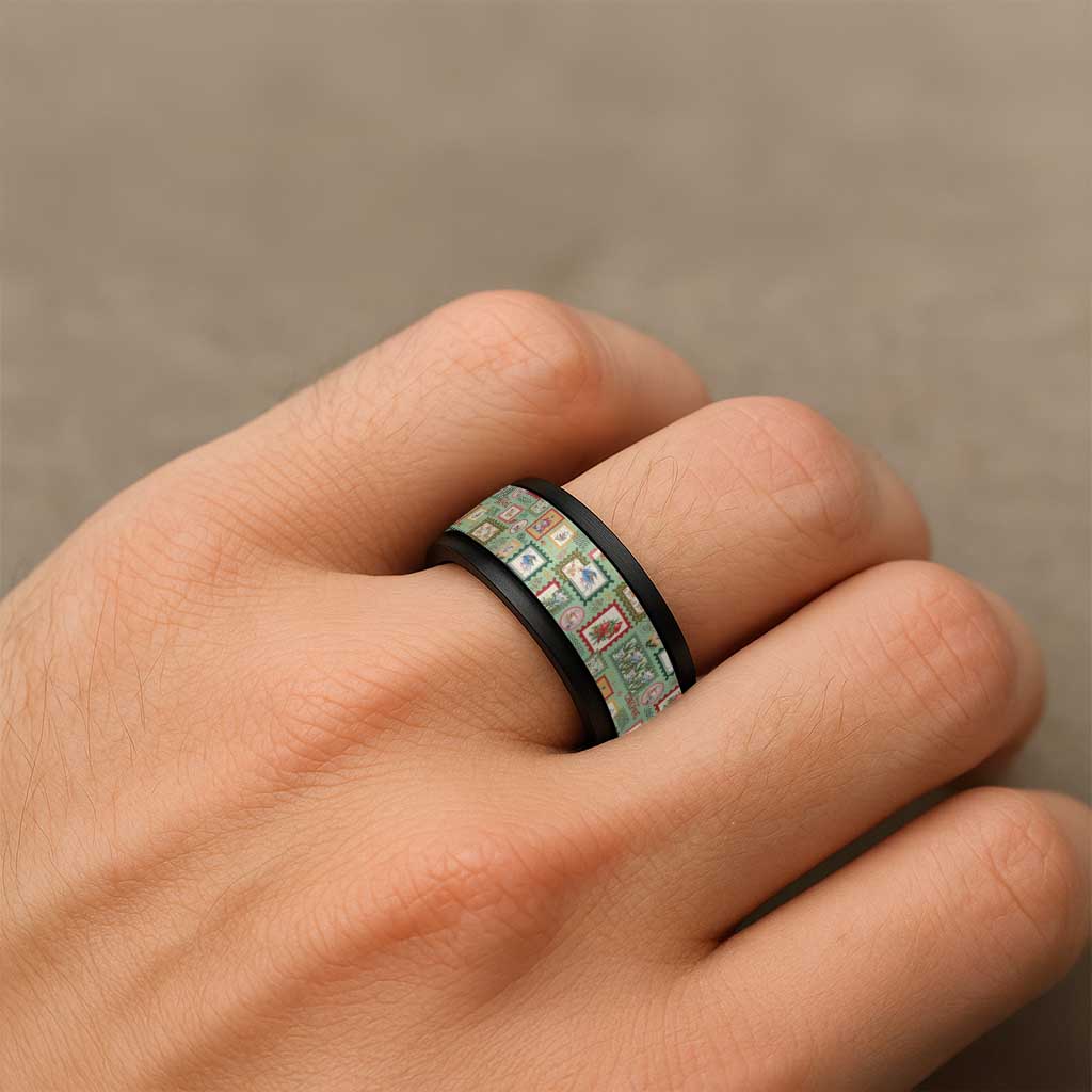 Aussie Birds Christmas La La Land Spinner Ring Green Vintage Stamp Edition - Aussie Hoodie