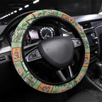 Aussie Birds Christmas La La Land Steering Wheel Cover Green Vintage Stamp Edition - Aussie Hoodie
