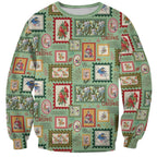 Aussie Birds Christmas La La Land Sweatshirt Green Vintage Stamp Edition - Aussie Hoodie