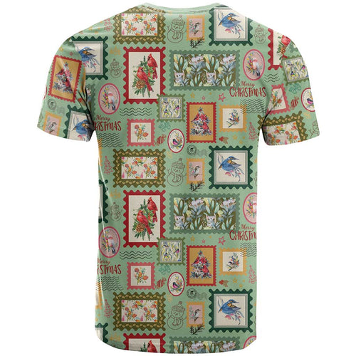 Aussie Birds Christmas La La Land T Shirt Green Vintage Stamp Edition - Aussie Hoodie