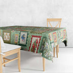 Aussie Birds Christmas La La Land Tablecloth Green Vintage Stamp Edition - Aussie Hoodie