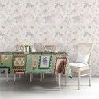 Aussie Birds Christmas La La Land Tablecloth Green Vintage Stamp Edition - Aussie Hoodie
