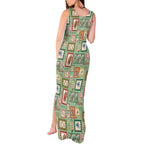 Aussie Birds Christmas La La Land Tank Maxi Dress Green Vintage Stamp Edition - Aussie Hoodie
