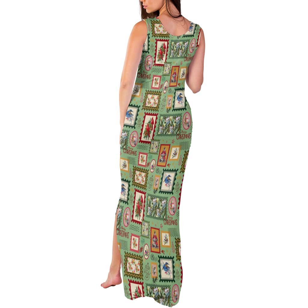 Aussie Birds Christmas La La Land Tank Maxi Dress Green Vintage Stamp Edition - Aussie Hoodie