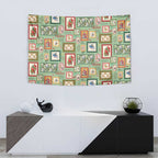 Aussie Birds Christmas La La Land Tapestry Green Vintage Stamp Edition - Aussie Hoodie
