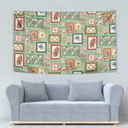 Aussie Birds Christmas La La Land Tapestry Green Vintage Stamp Edition - Aussie Hoodie