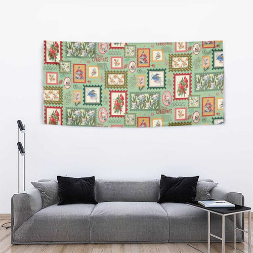 Aussie Birds Christmas La La Land Tapestry Green Vintage Stamp Edition - Aussie Hoodie
