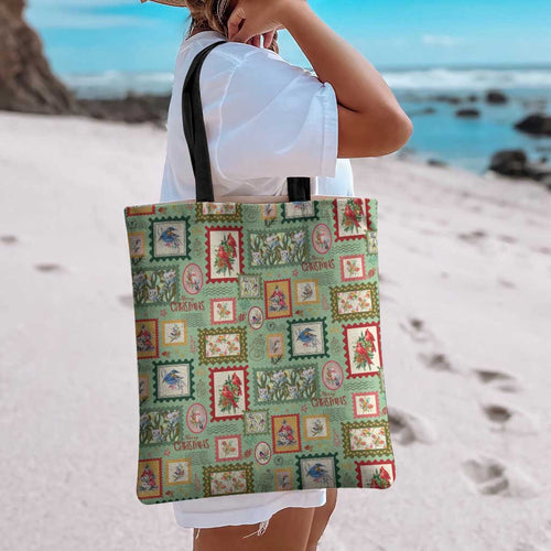 Aussie Birds Christmas La La Land Tote Bag Green Vintage Stamp Edition - Aussie Hoodie