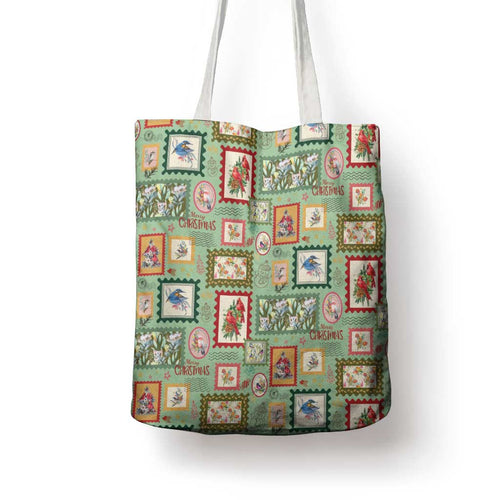 Aussie Birds Christmas La La Land Tote Bag Green Vintage Stamp Edition - Aussie Hoodie