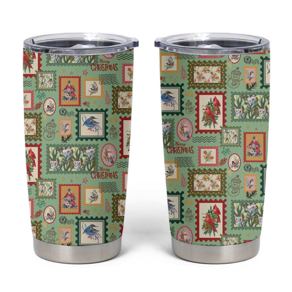 Aussie Birds Christmas La La Land Tumbler Cup Green Vintage Stamp Edition - Aussie Hoodie