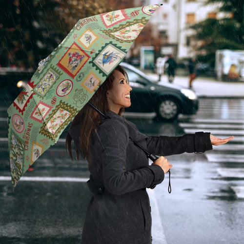 Aussie Birds Christmas La La Land Umbrella Green Vintage Stamp Edition - Aussie Hoodie