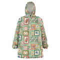 Aussie Birds Christmas La La Land Wearable Blanket Hoodie Green Vintage Stamp Edition - Aussie Hoodie