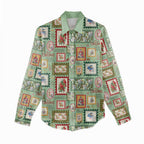 Aussie Birds Christmas La La Land Women Casual Shirt Green Vintage Stamp Edition - Aussie Hoodie