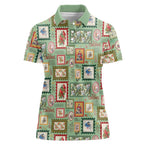 Aussie Birds Christmas La La Land Women Polo Shirt Green Vintage Stamp Edition - Aussie Hoodie