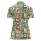 Aussie Birds Christmas La La Land Women Polo Shirt Green Vintage Stamp Edition - Aussie Hoodie