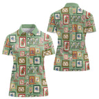 Aussie Birds Christmas La La Land Women Polo Shirt Green Vintage Stamp Edition - Aussie Hoodie
