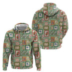 Aussie Birds Christmas La La Land Zip Hoodie Green Vintage Stamp Edition - Aussie Hoodie