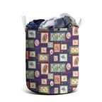 Aussie Birds Christmas La La Land Laundry Basket Navy Blue Vintage Stamp Edition - Aussie Hoodie